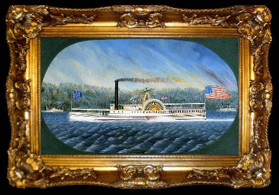 framed  James Bard Confidence, Hudson River steamboat built 1849, later transferred to California, ta009-2